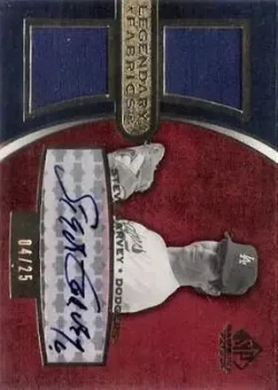 2004 SP Game Used Patch - Legendary Fabrics Autograph Dual #ALF-SG - Steve Garvey - Los Angeles Dodgers
