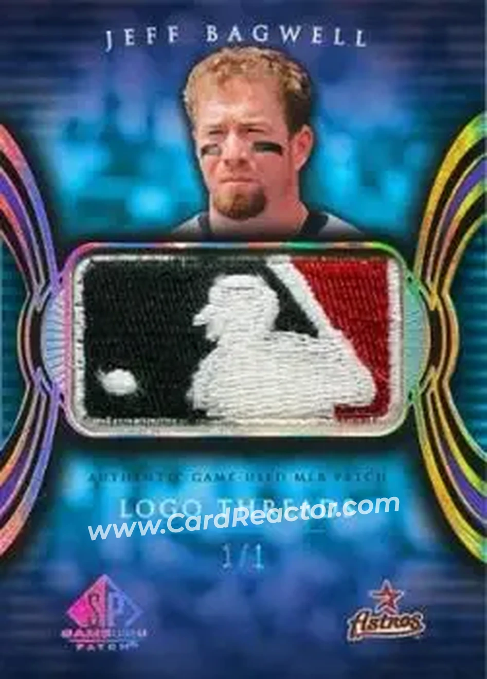 2004 SP Game Used Patch - Logo Threads #LT-JB - Jeff Bagwell - Houston Astros - Front