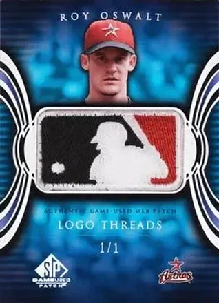 2004 SP Game Used Patch - Logo Threads #LT-RO - Roy Oswalt - Houston Astros