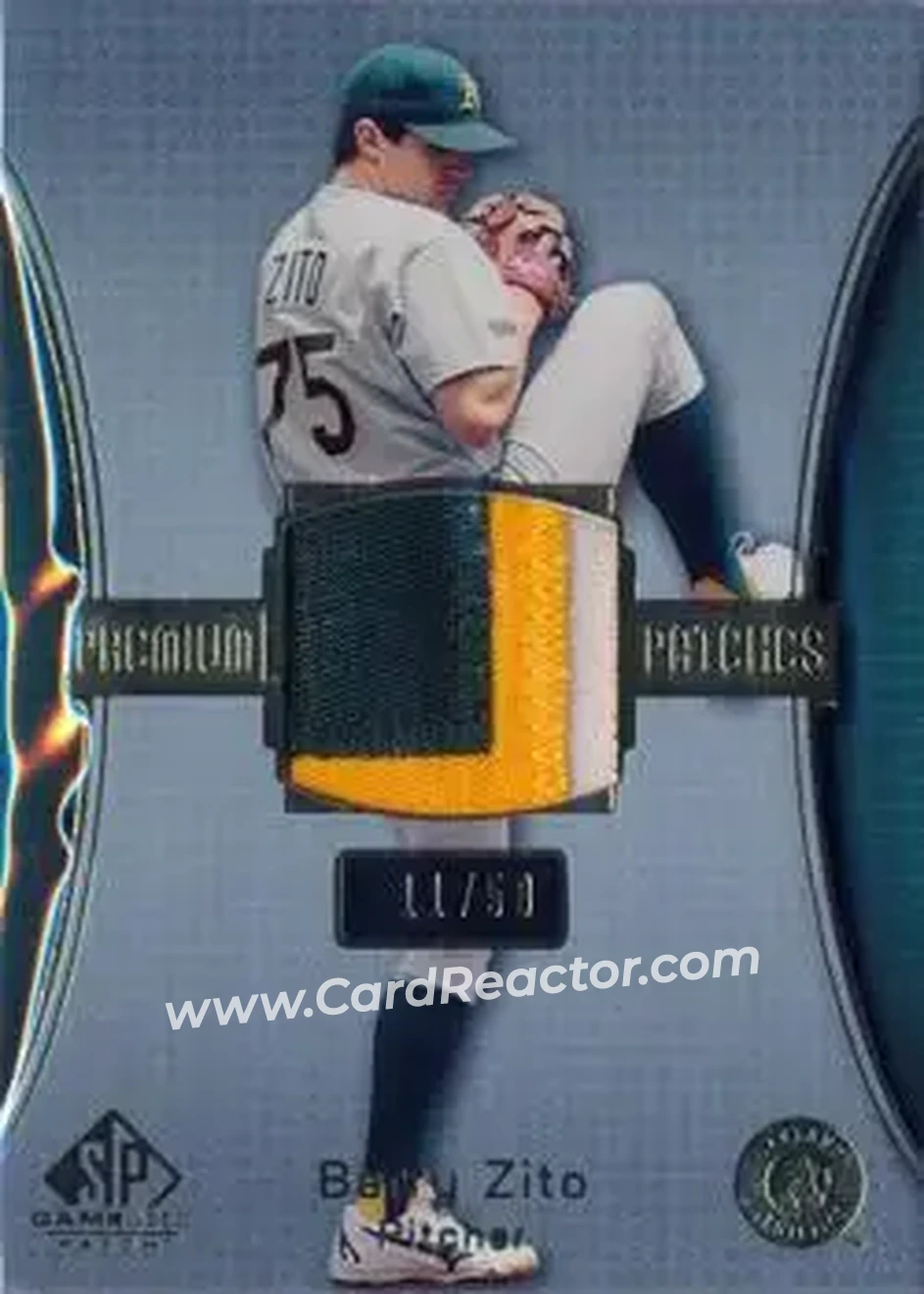 2004 SP Game Used Patch - Premium Patches #BZ - Barry Zito - Oakland Athletics - Front