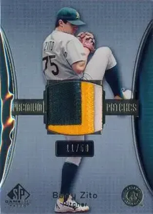2004 SP Game Used Patch - Premium Patches #BZ - Barry Zito - Oakland Athletics