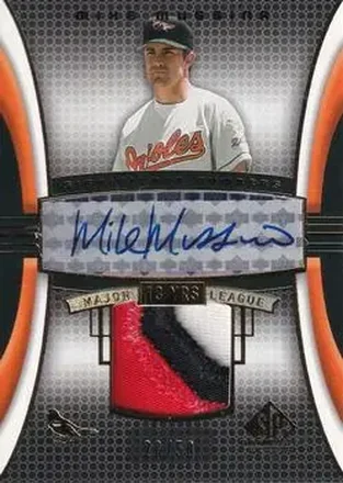 2004 SP Game Used Patch - Significant Numbers Autograph #ASN-MM1 - Mike Mussina - Baltimore Orioles