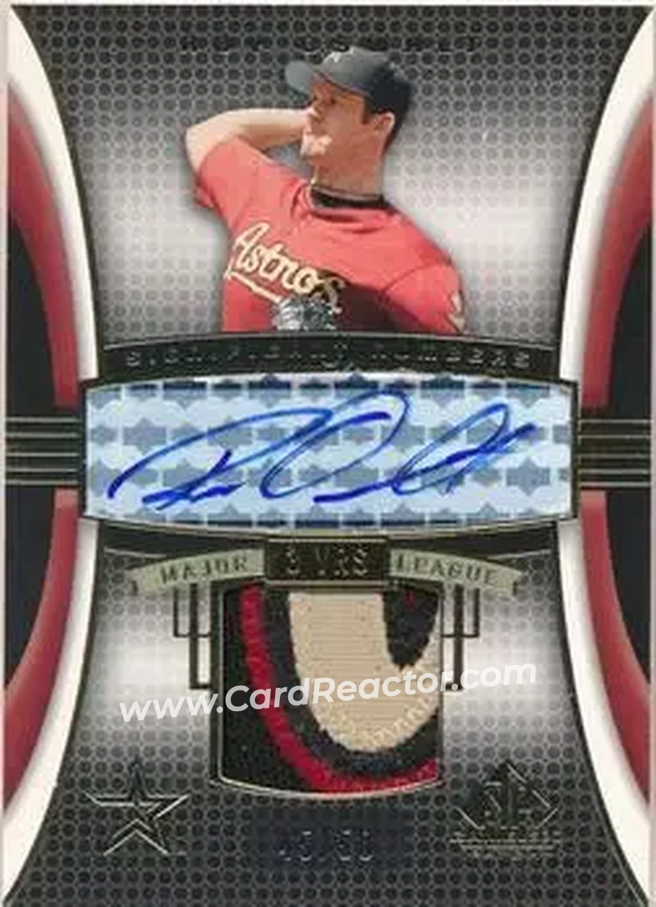 2004 SP Game Used Patch - Significant Numbers Autograph #RO - Roy Oswalt - Houston Astros - Front