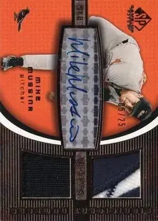 2004 SP Game Used Patch - Significant Numbers Autograph Dual #ASND-MM1 - Mike Mussina - Baltimore Orioles