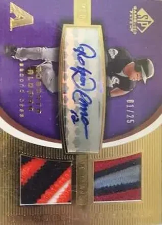 2004 SP Game Used Patch - Significant Numbers Autograph Dual #RA - Roberto Alomar - Arizona Diamondbacks
