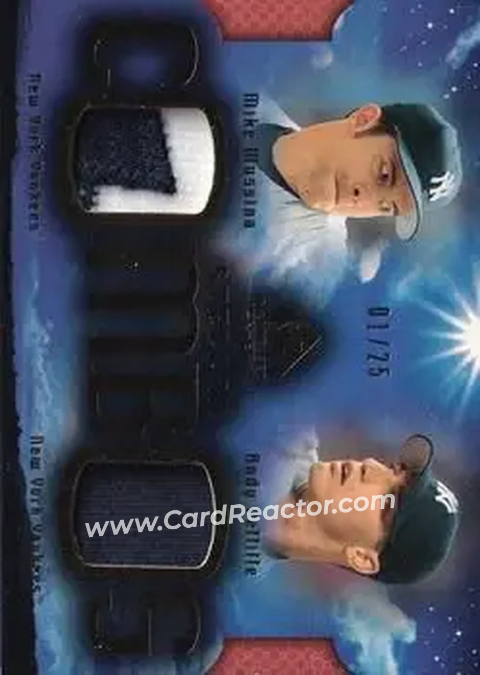 2004 SP Game Used Patch - Stellar Combos Dual #SC-PM - Andy Pettitte - Mike Mussina - New York Yankees - Front