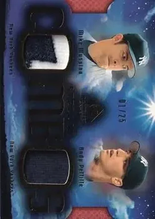 2004 SP Game Used Patch - Stellar Combos Dual #SC-PM - Andy Pettitte - Mike Mussina - New York Yankees