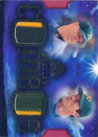 2004 SP Game Used Patch - Stellar Combos Dual #ZH - Barry Zito - Tim Hudson - Oakland Athletics