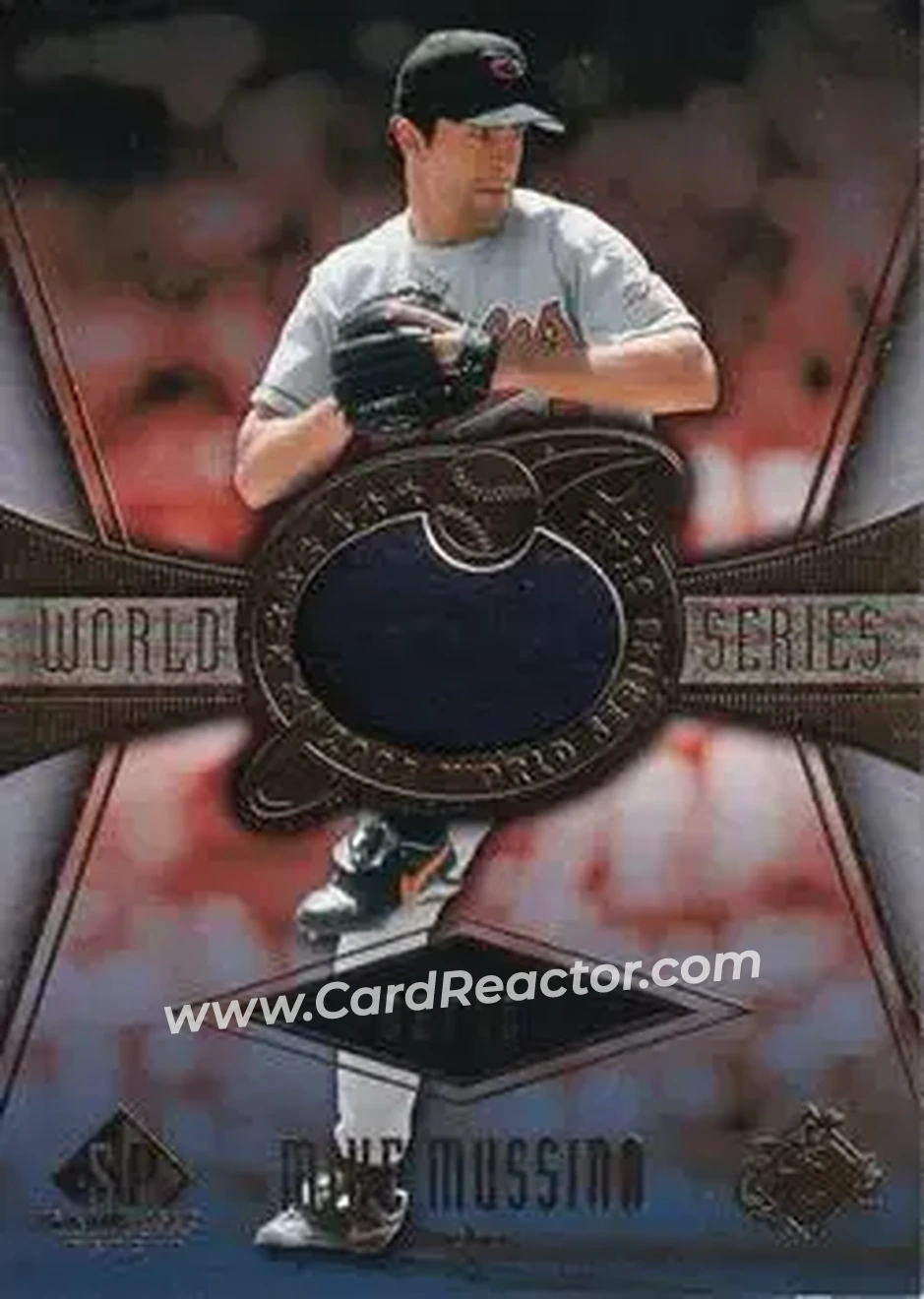 2004 SP Game Used Patch - World Series Stars #WSS-MM1 - Mike Mussina - Baltimore Orioles - Front