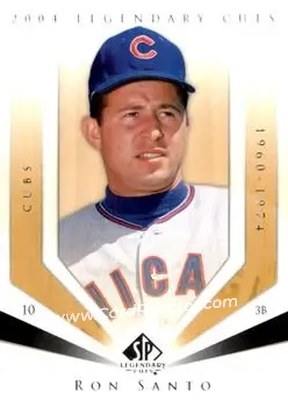 2004 SP Legendary Cuts #104 - Ron Santo - Chicago Cubs - Front