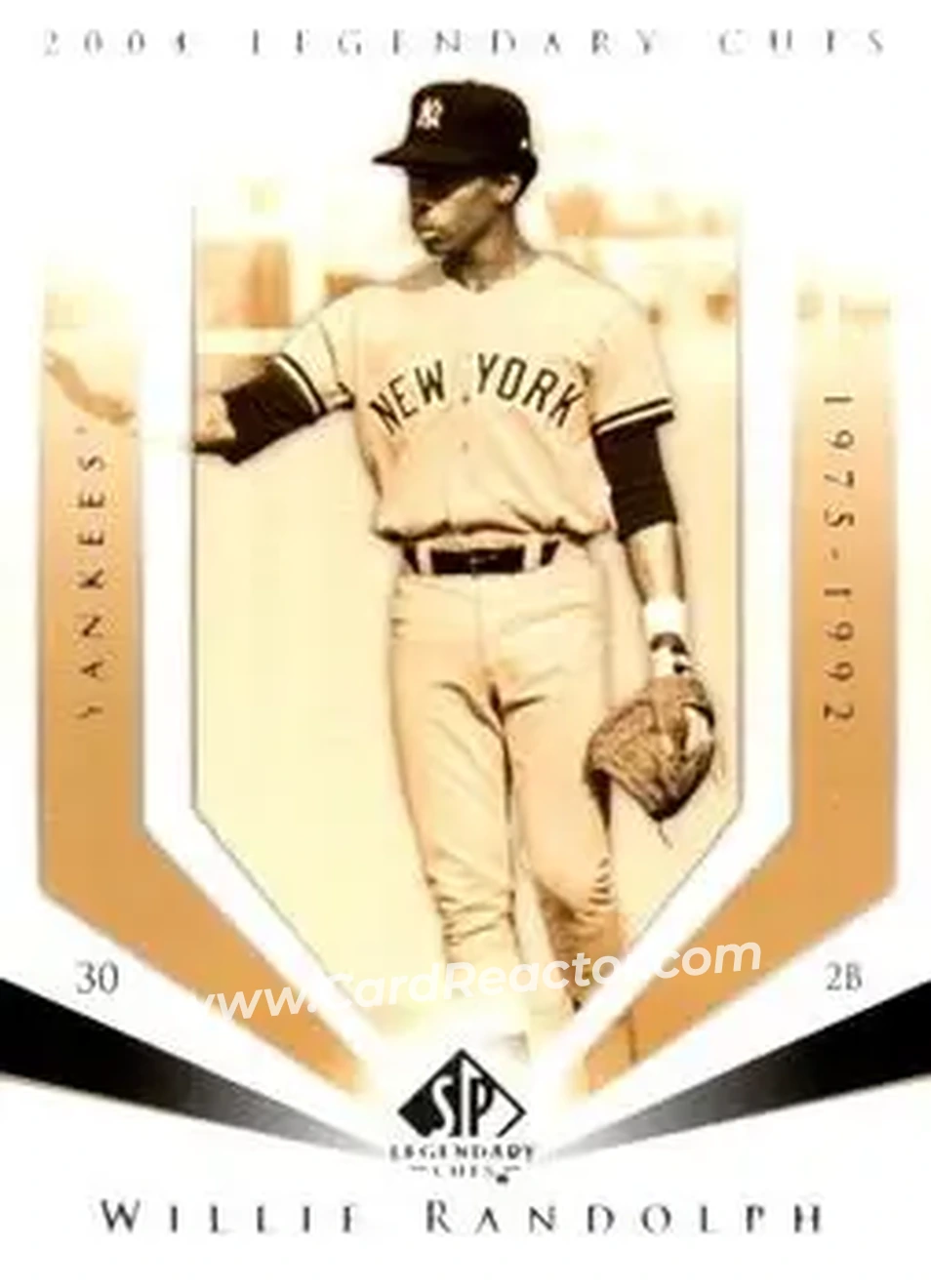 2004 SP Legendary Cuts #124 - Willie Randolph - New York Yankees - Front