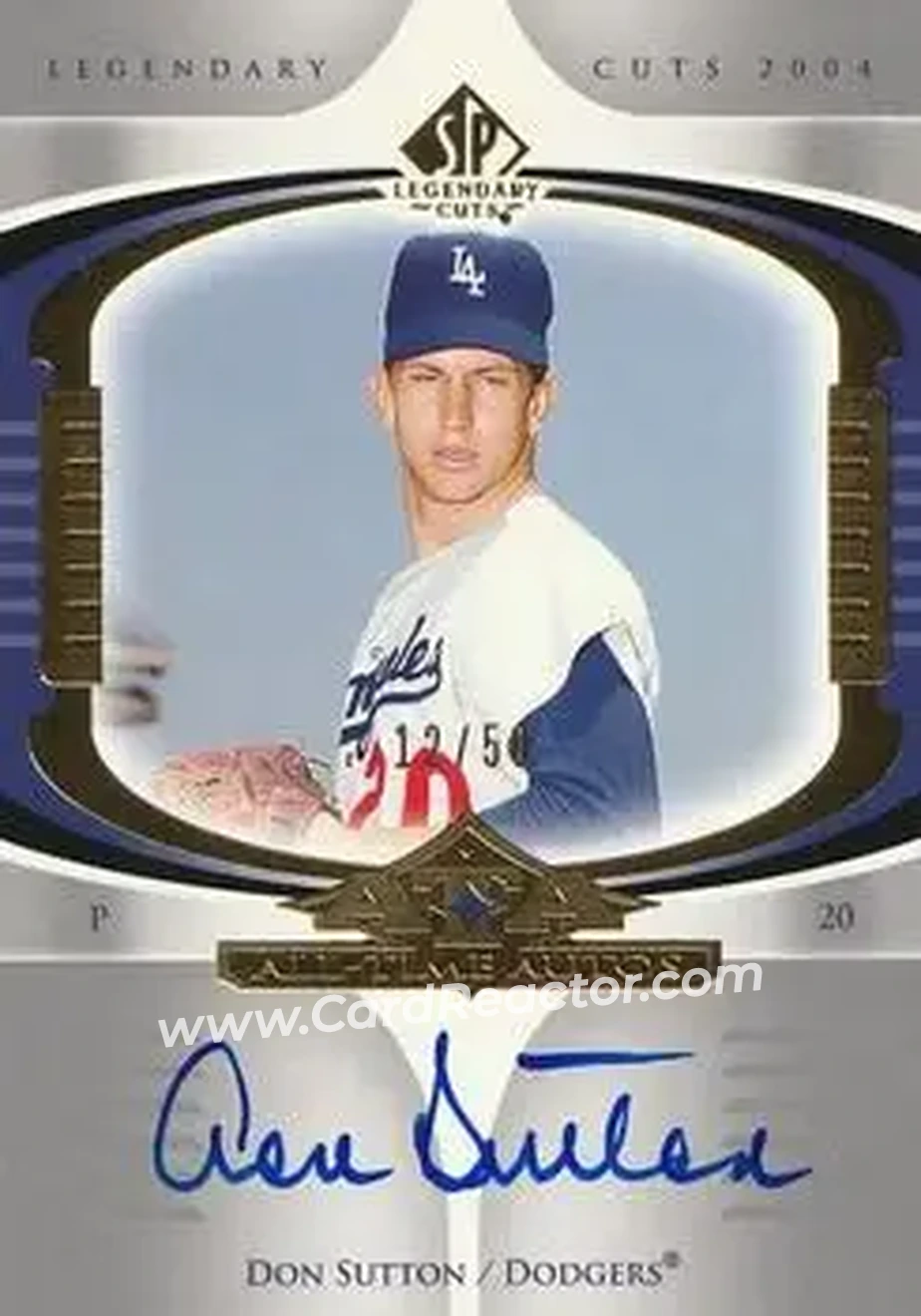 2004 SP Legendary Cuts - All-Time Autos #AA-DS - Don Sutton - Los Angeles Dodgers - Front