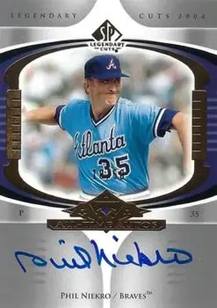 2004 SP Legendary Cuts - All-Time Autos #AA-PN - Phil Niekro - Atlanta Braves
