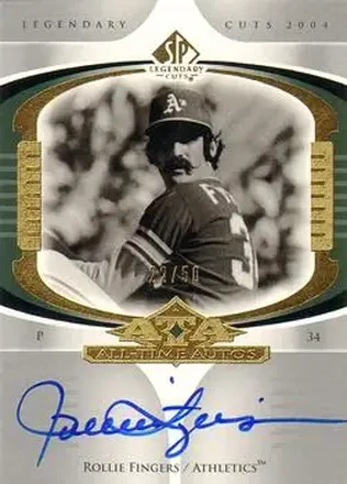 2004 SP Legendary Cuts - All-Time Autos #AA-RF - Rollie Fingers - Oakland Athletics