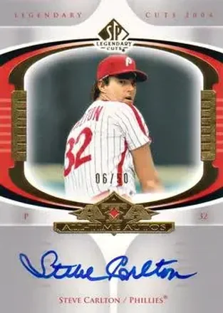 2004 SP Legendary Cuts - All-Time Autos #AA-SC - Steve Carlton - Philadelphia Phillies