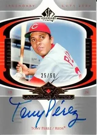 2004 SP Legendary Cuts - All-Time Autos #AA-TP - Tony Pérez - Cincinnati Reds