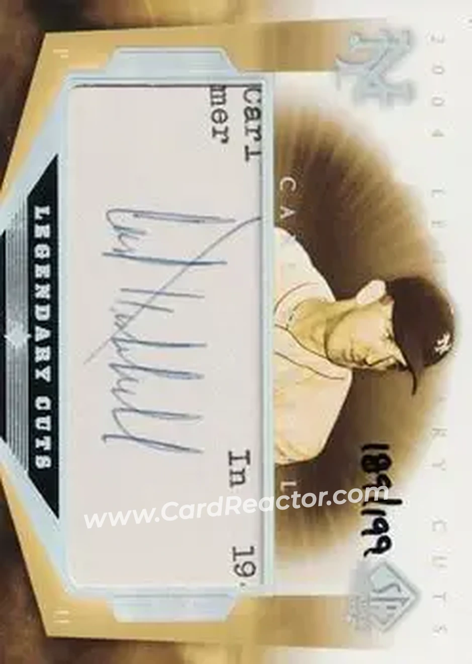 2004 SP Legendary Cuts - Legendary Cuts #CH - Carl Hubbell - New York Giants - Front