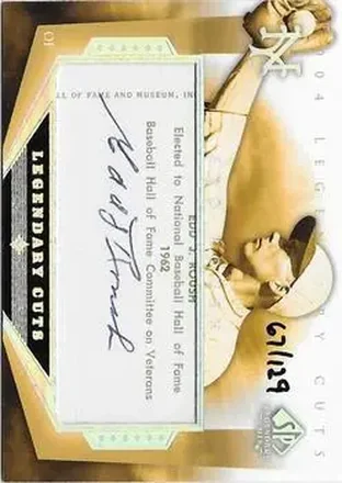 2004 SP Legendary Cuts - Legendary Cuts #ER - Edd Roush - New York Giants