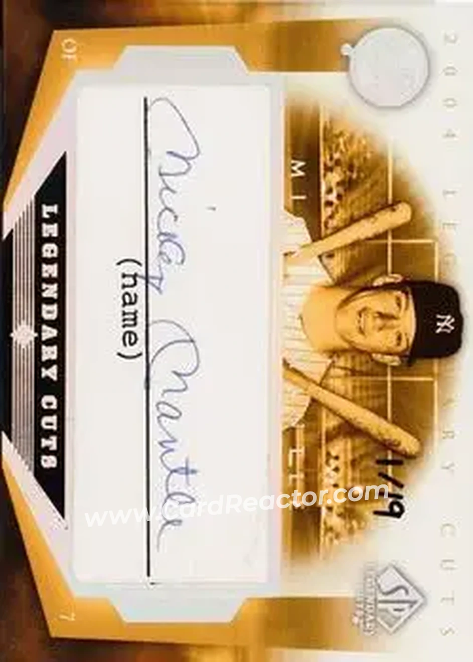 2004 SP Legendary Cuts - Legendary Cuts #MM - Mickey Mantle - New York Yankees - Front