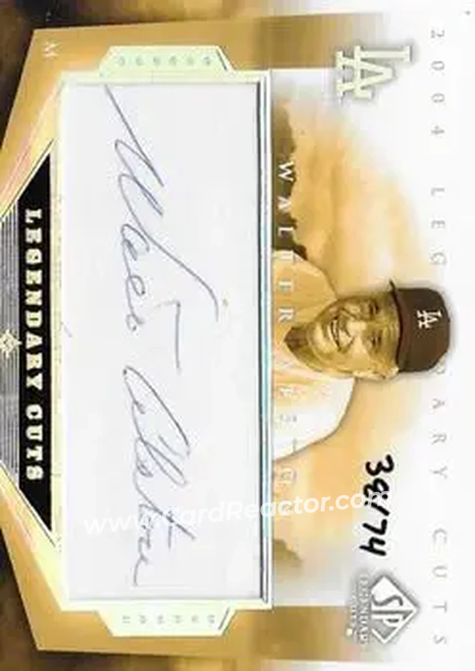 2004 SP Legendary Cuts - Legendary Cuts #WA - Walter Alston - Brooklyn Dodgers - Front