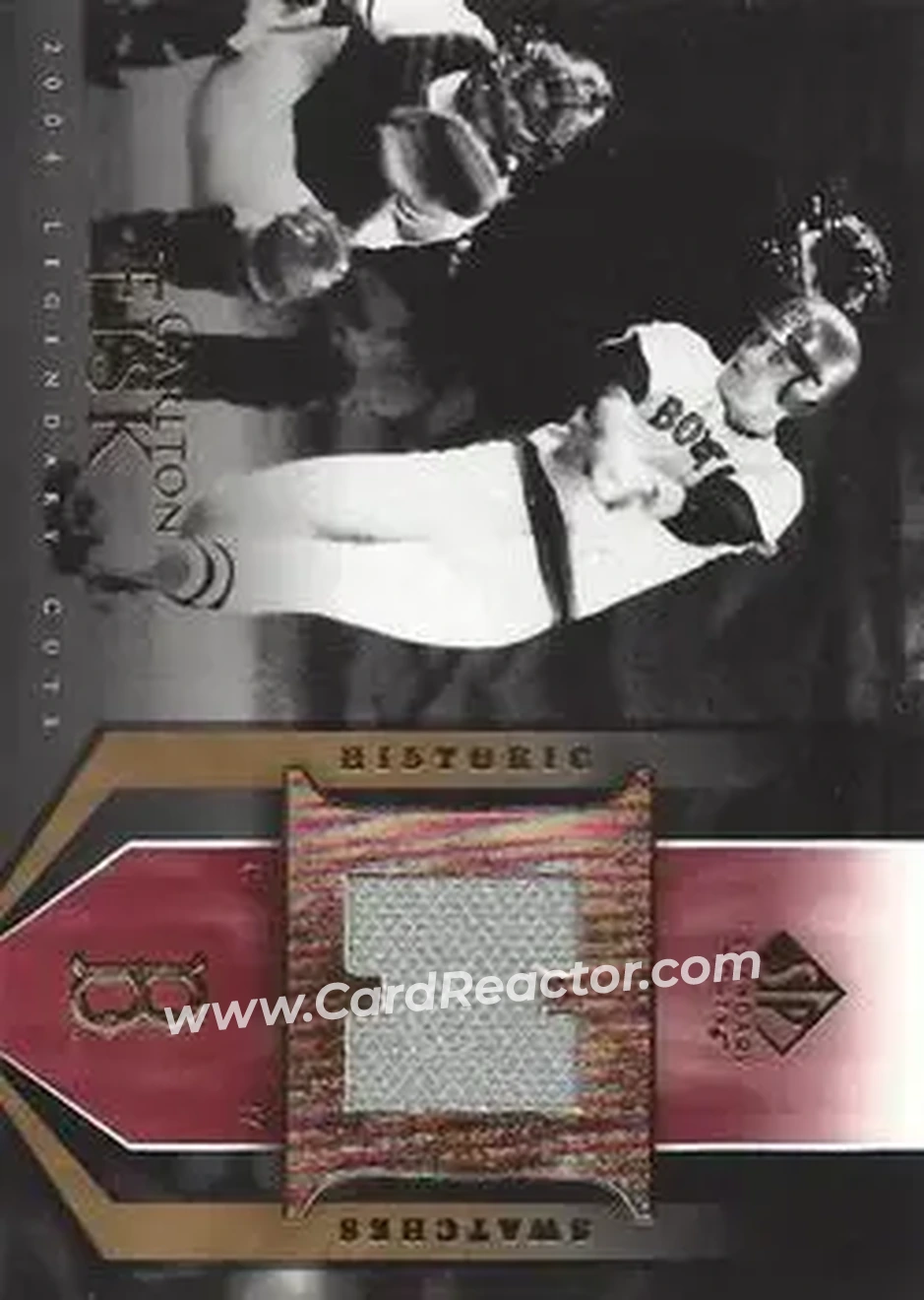 2004 SP Legendary Cuts - Historic Swatches #HS-CF - Carlton Fisk - Boston Red Sox - Front