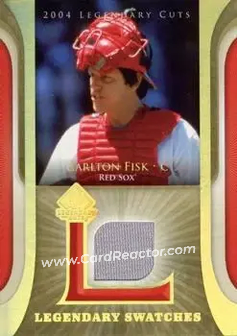 2004 SP Legendary Cuts - Legendary Swatches #LSW-CF - Carlton Fisk - Boston Red Sox - Front