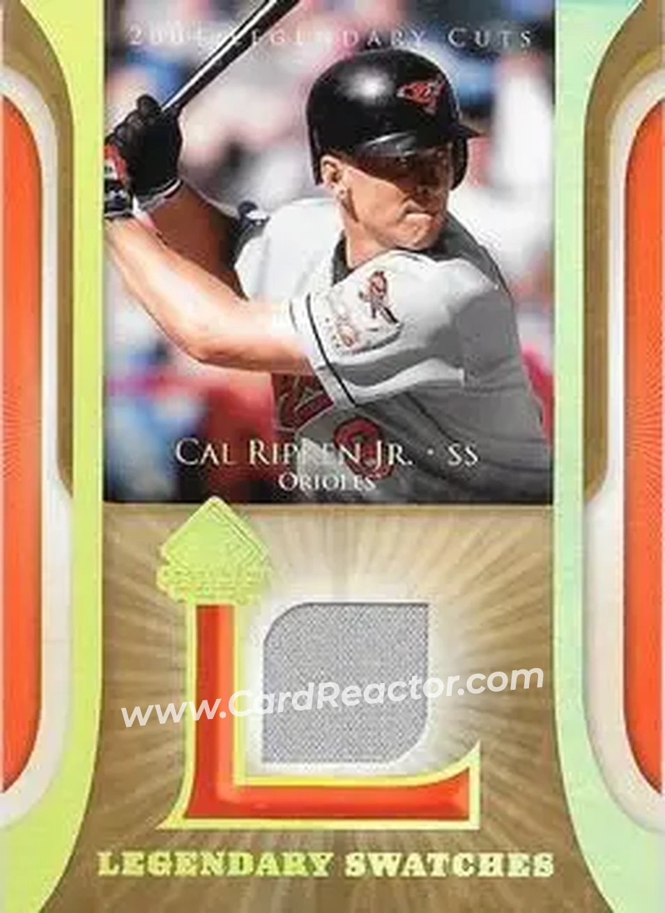 2004 SP Legendary Cuts - Legendary Swatches #LSW-CR - Cal Ripken - Baltimore Orioles - Front