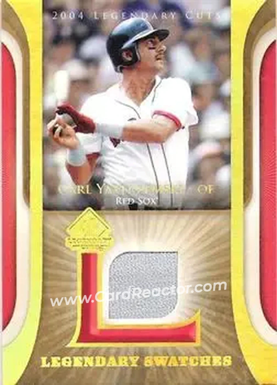 2004 SP Legendary Cuts - Legendary Swatches #LSW-CY - Carl Yastrzemski - Boston Red Sox - Front