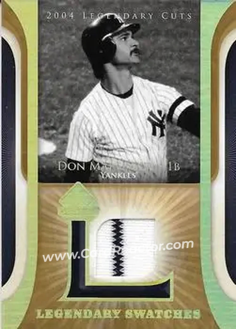 2004 SP Legendary Cuts - Legendary Swatches #LSW-DM - Don Mattingly - New York Yankees - Front 2004 SP Legendary Cuts - Legendary Swatches #LSW-DM - Don Mattingly - New York Yankees - Front