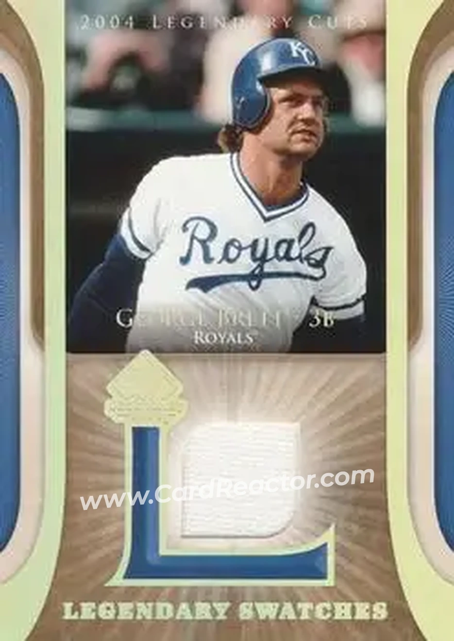 2004 SP Legendary Cuts - Legendary Swatches #LSW-GB - George Brett - Kansas City Royals - Front