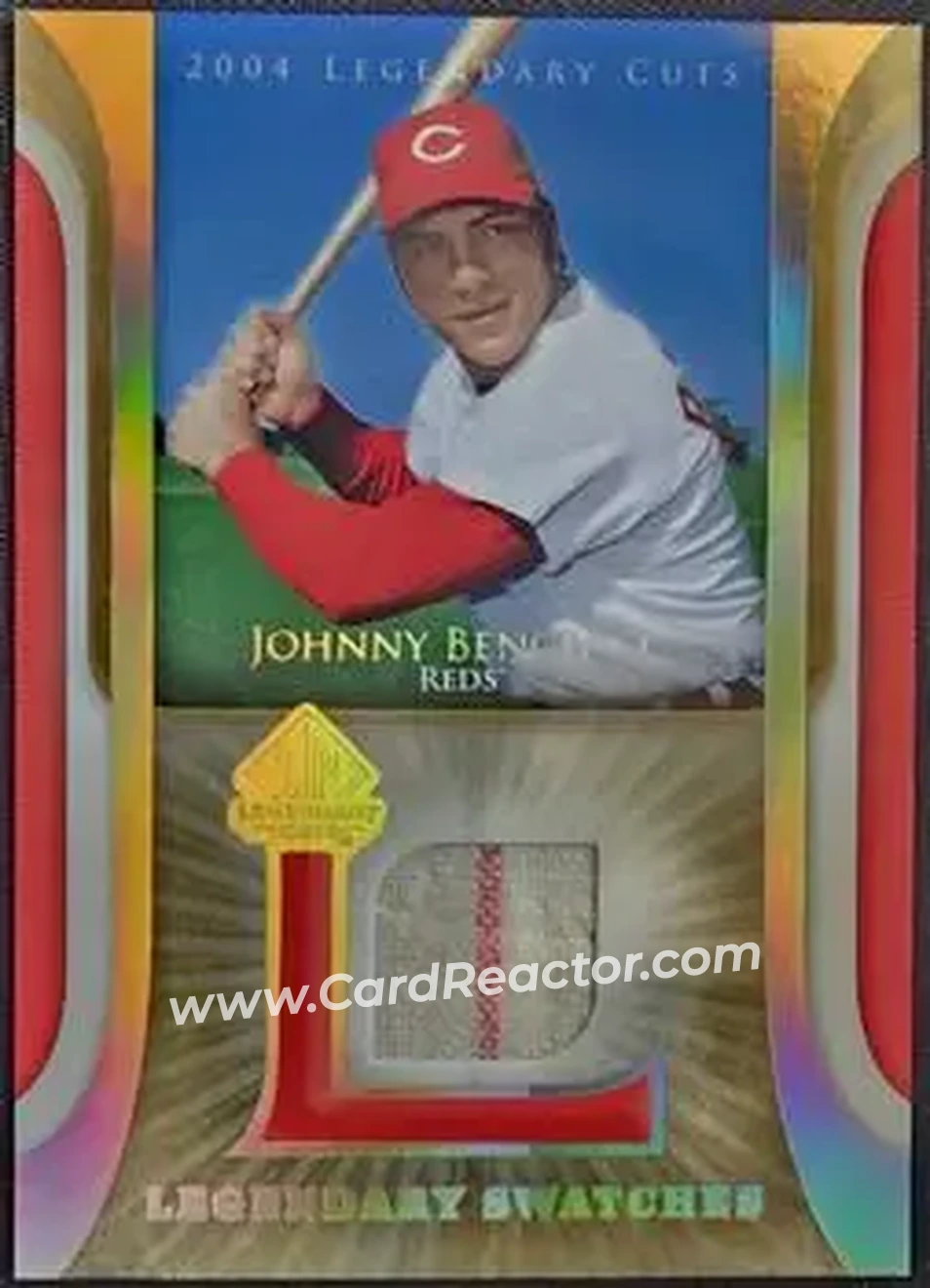 2004 SP Legendary Cuts - Legendary Swatches #LSW-JB - Johnny Bench - Cincinnati Reds - Front
