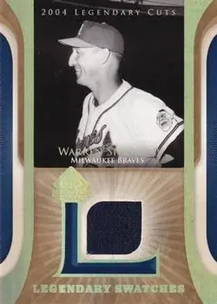 2004 SP Legendary Cuts - Legendary Swatches #LSW-WS - Warren Spahn - Milwaukee Braves