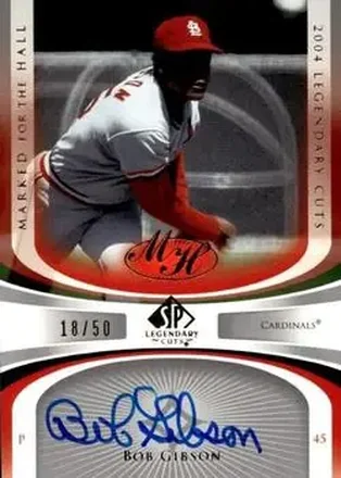 2004 SP Legendary Cuts - Marked for the Hall #MH-BG - Bob Gibson - St. Louis Cardinals