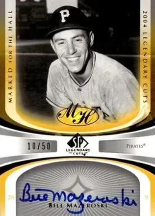2004 SP Legendary Cuts - Marked for the Hall #MH-BM - Bill Mazeroski - Pittsburgh Pirates