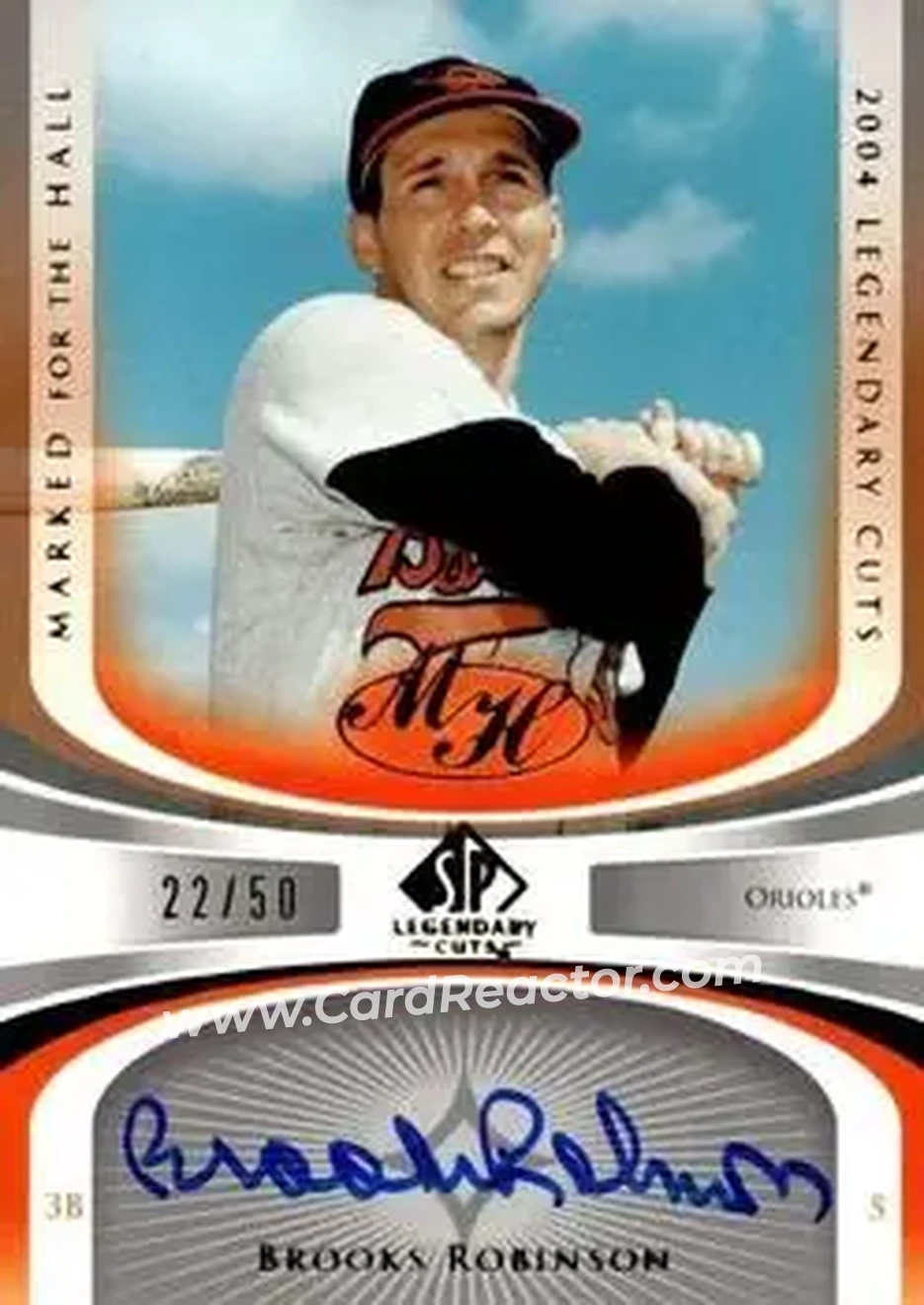 2004 SP Legendary Cuts - Marked for the Hall #MH-BR - Brooks Robinson - Baltimore Orioles - Front