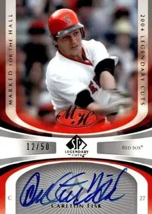 2004 SP Legendary Cuts - Marked for the Hall #MH-CF - Carlton Fisk - Boston Red Sox