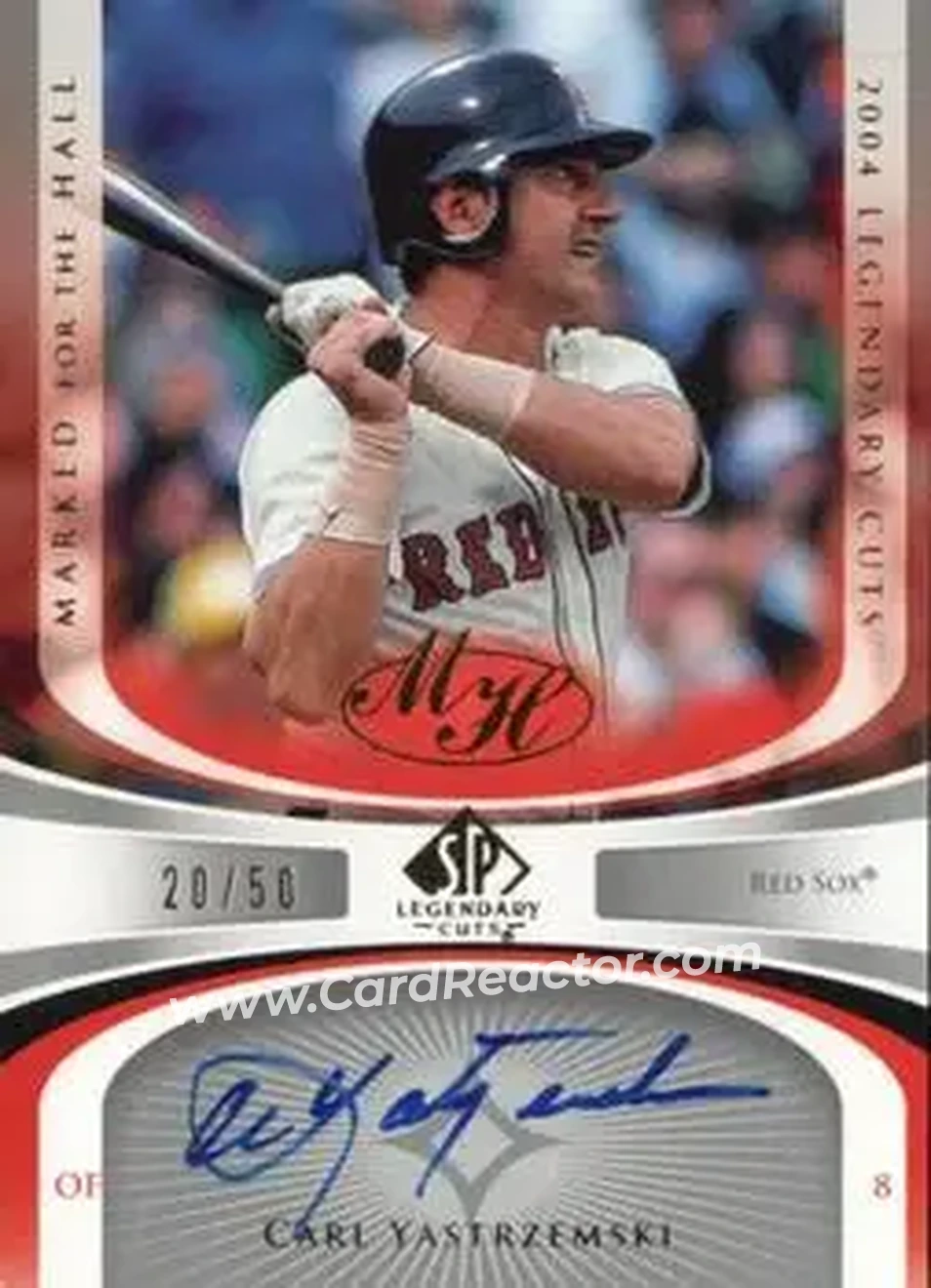 2004 SP Legendary Cuts - Marked for the Hall #MH-CY - Carl Yastrzemski - Boston Red Sox - Front