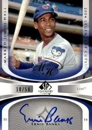 2004 SP Legendary Cuts - Marked for the Hall #MH-EB - Ernie Banks - Chicago Cubs