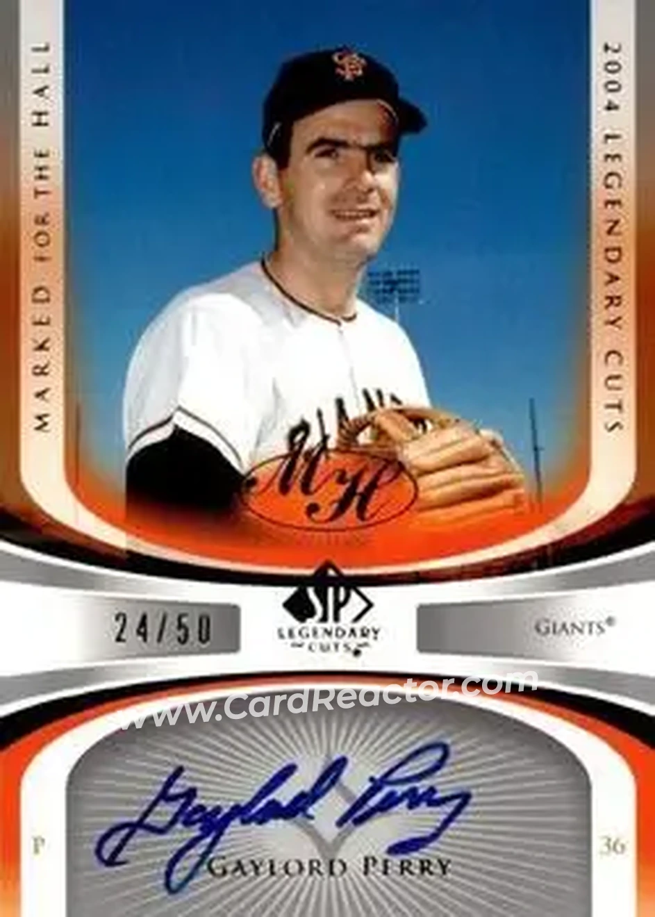 2004 SP Legendary Cuts - Marked for the Hall #MH-GP - Gaylord Perry - San Francisco Giants - Front