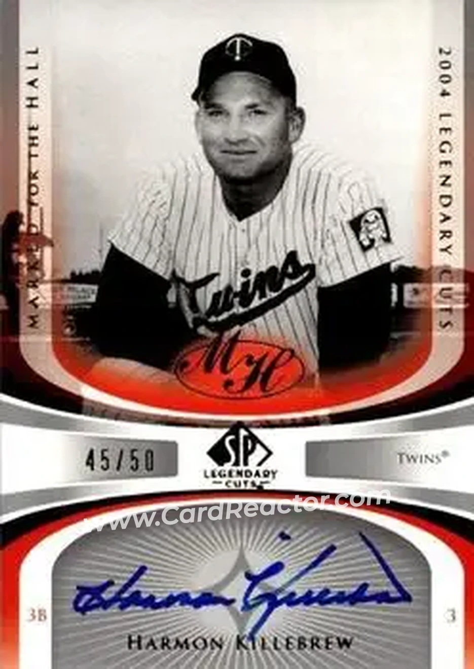 2004 SP Legendary Cuts - Marked for the Hall #MH-HK - Harmon Killebrew - Minnesota Twins - Front
