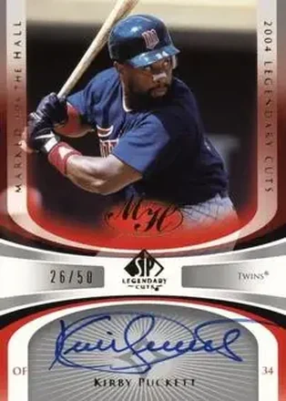 2004 SP Legendary Cuts - Marked for the Hall #MH-KP - Kirby Puckett - Minnesota Twins
