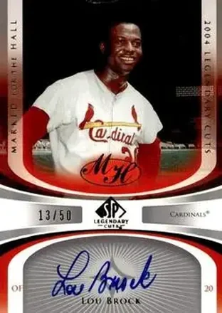 2004 SP Legendary Cuts - Marked for the Hall #MH-LB - Lou Brock - St. Louis Cardinals