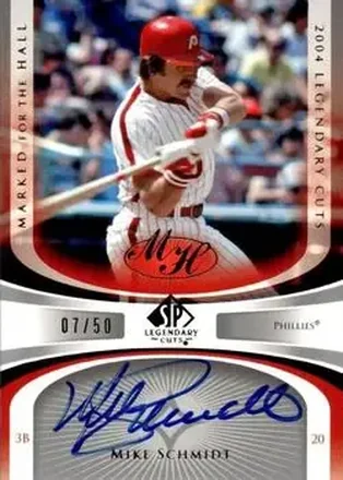 2004 SP Legendary Cuts - Marked for the Hall #MH-MS - Mike Schmidt - Philadelphia Phillies