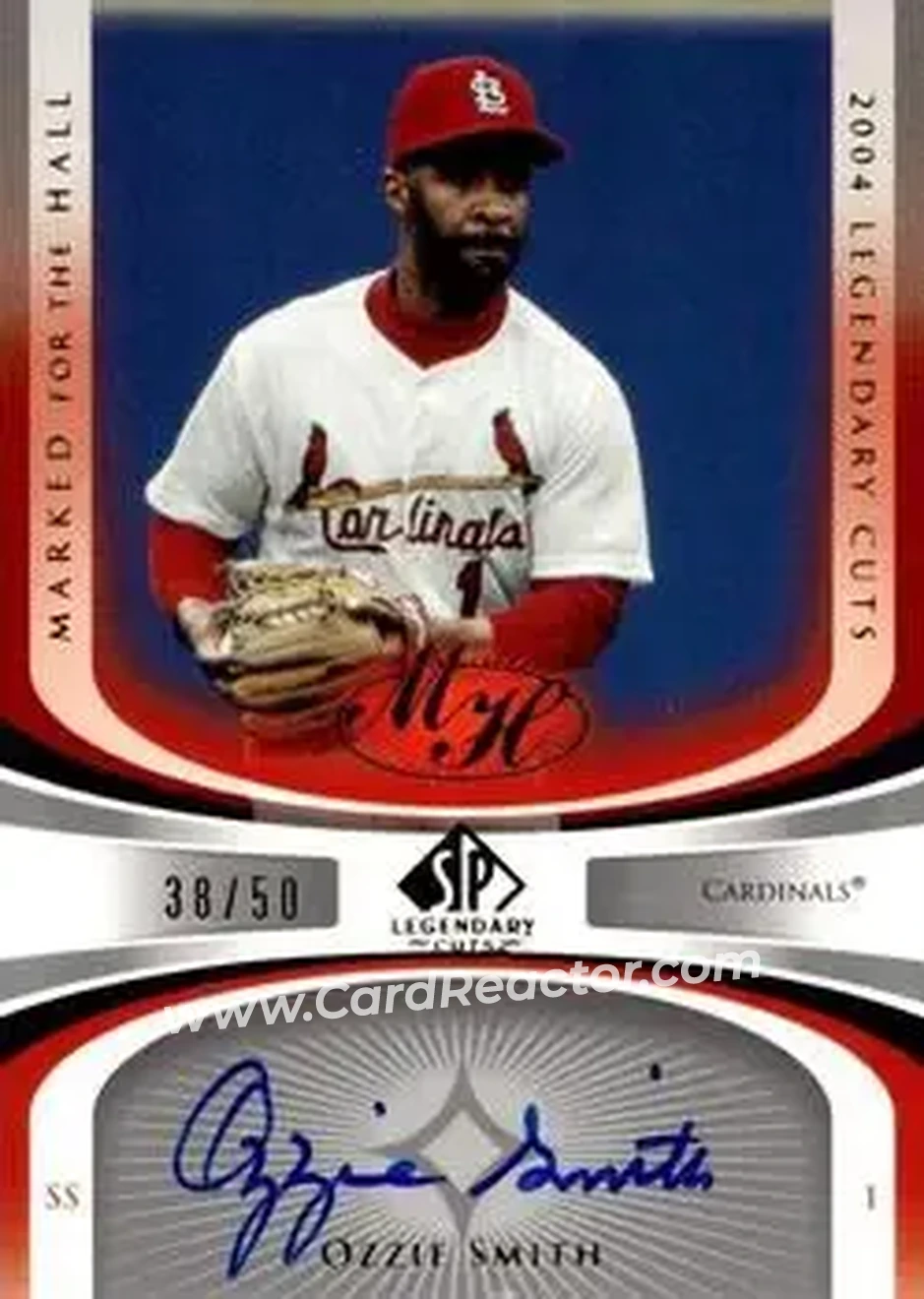 2004 SP Legendary Cuts - Marked for the Hall #MH-OS - Ozzie Smith - St. Louis Cardinals - Front