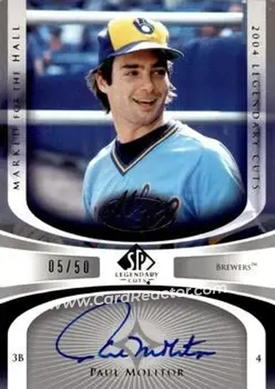 2004 SP Legendary Cuts - Marked for the Hall #MH-PM - Paul Molitor - Milwaukee Brewers - Front