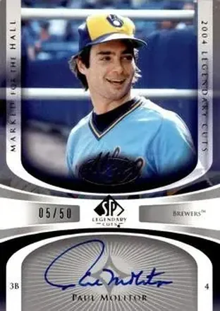2004 SP Legendary Cuts - Marked for the Hall #MH-PM - Paul Molitor - Milwaukee Brewers