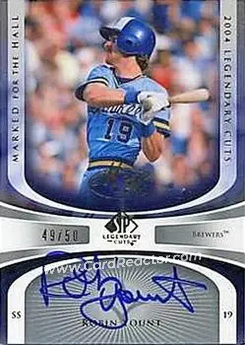 2004 SP Legendary Cuts - Marked for the Hall #MH-RY - Robin Yount - Milwaukee Brewers - Front