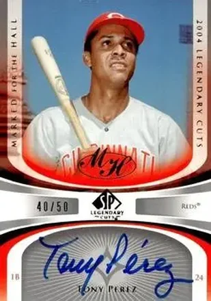 2004 SP Legendary Cuts - Marked for the Hall #MH-TP - Tony Pérez - Cincinnati Reds