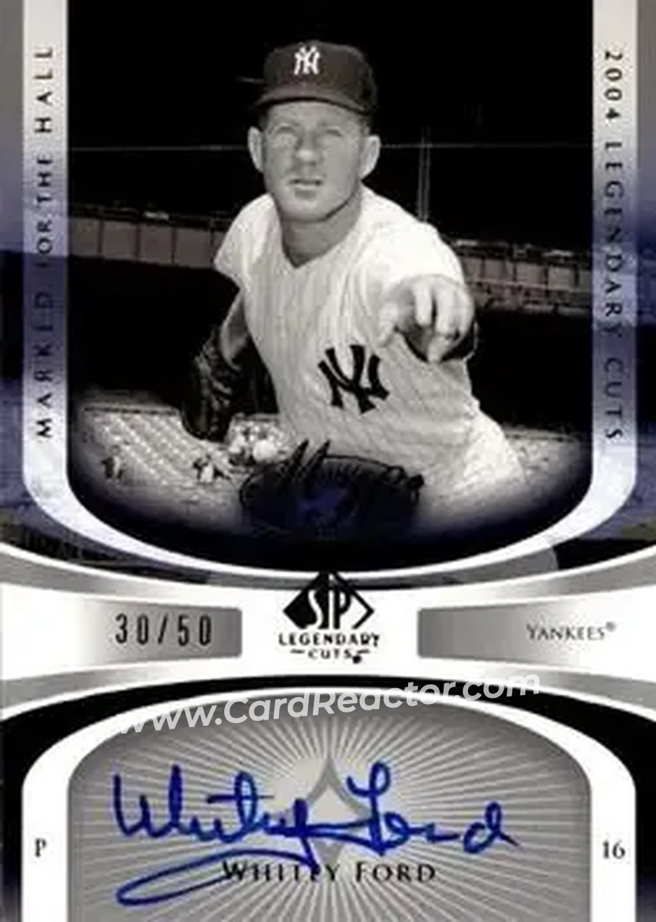 2004 SP Legendary Cuts - Marked for the Hall #MH-WF - Ed "Whitey" Ford - New York Yankees - Front