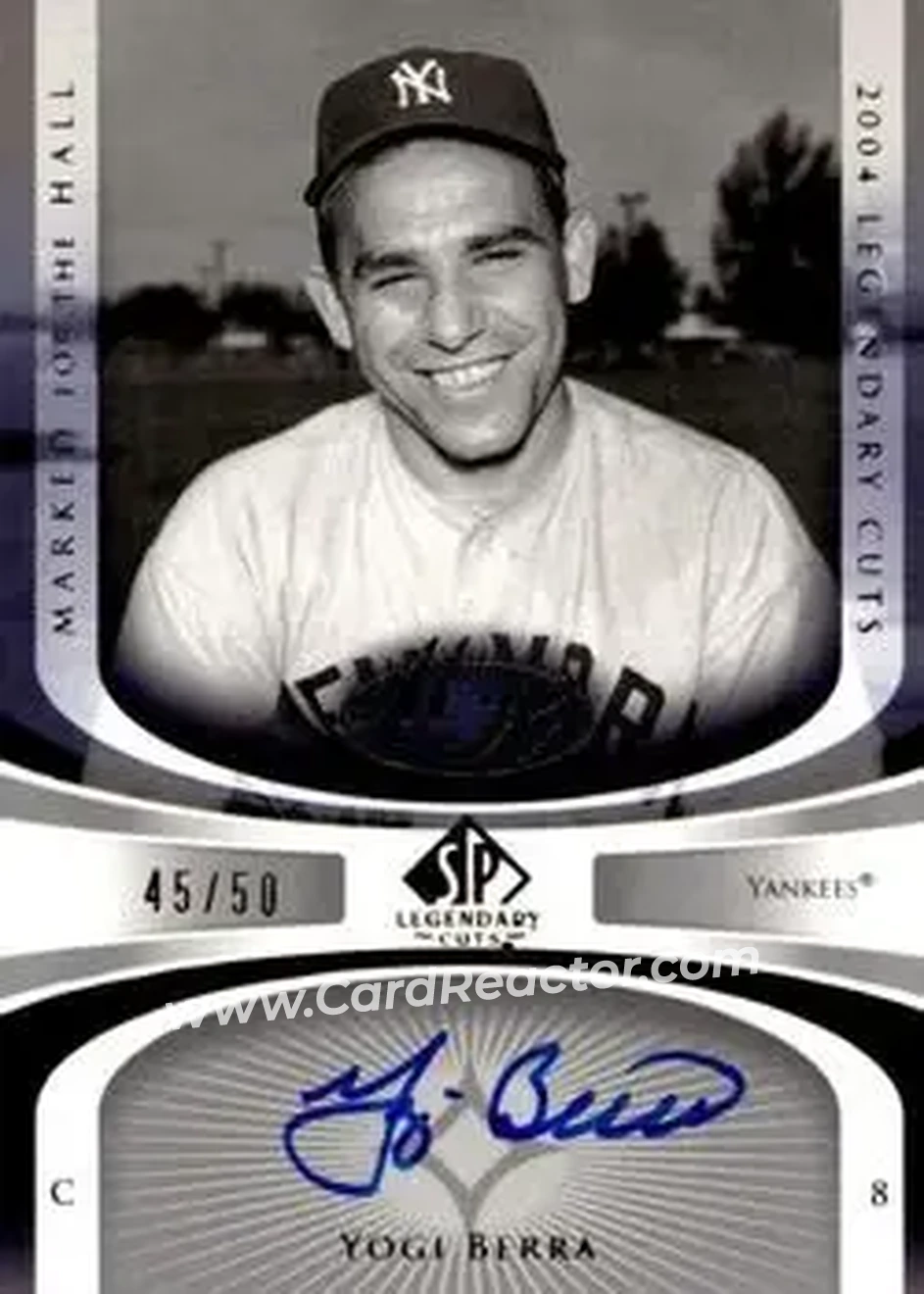 2004 SP Legendary Cuts - Marked for the Hall #MH-YB - Larry "Yogi" Berra - New York Yankees - Front